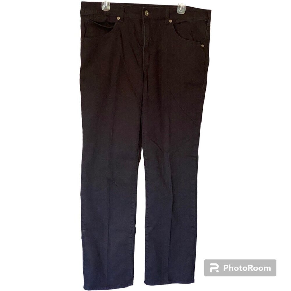 Lee Black Jeans Men's 36x32 Dark Wash Straight Fit